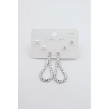 Çoklu Set Küpe - Gümüş