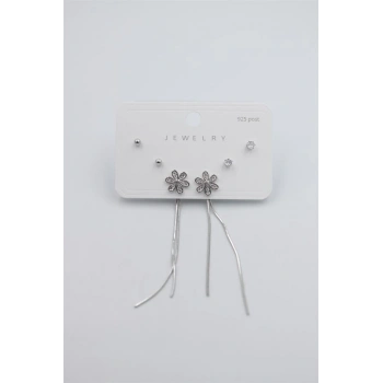 Çoklu Set Küpe - Gümüş