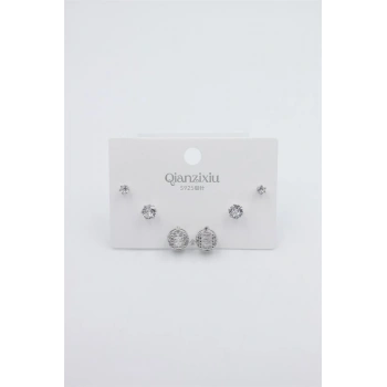 Çoklu Set Küpe - Gümüş