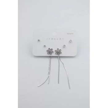 Çoklu Set Küpe - Gümüş