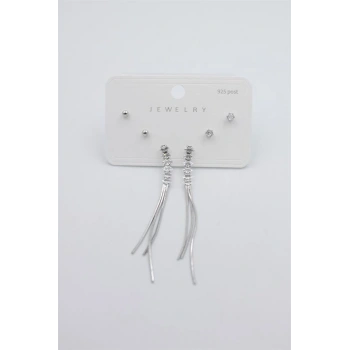 Çoklu Set Küpe - Gümüş