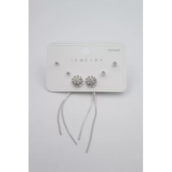 Çoklu Set Küpe - Gümüş