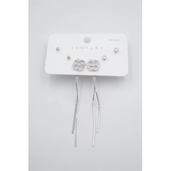 Çoklu Set Küpe - Gümüş