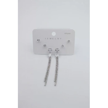 Çoklu Set Küpe - Gümüş