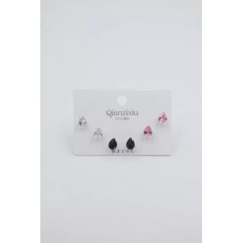 Çoklu Set Küpe - Gümüş