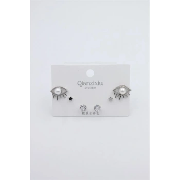 Çoklu Set Küpe - Gümüş