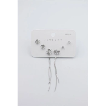 Çoklu Set Küpe - Gümüş