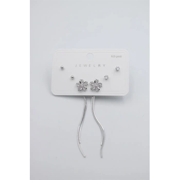 Çoklu Set Küpe - Gümüş