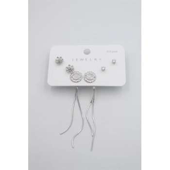 Çoklu Set Küpe - Gümüş