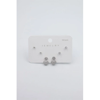 Çoklu Set Küpe - Gümüş