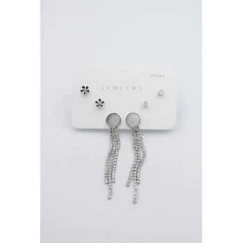 Çoklu Set Küpe - Gümüş