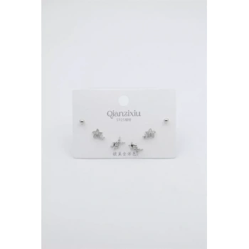 Çoklu Set Küpe - Gümüş