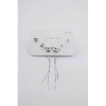 Çoklu Set Küpe - Gümüş