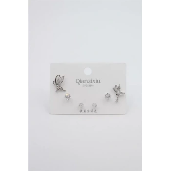 Çoklu Set Küpe - Gümüş