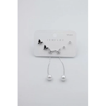 Çoklu Set Küpe - Gümüş