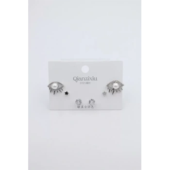 Çoklu Set Küpe - Gümüş