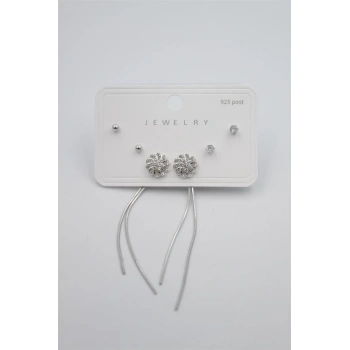 Çoklu Set Küpe - Gümüş