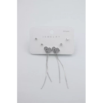 Çoklu Set Küpe - Gümüş