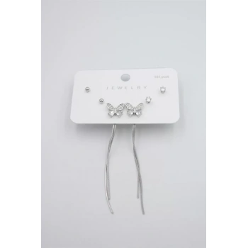 Çoklu Set Küpe - Gümüş