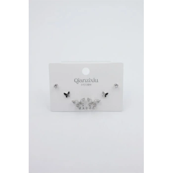 Çoklu Set Küpe - Gümüş