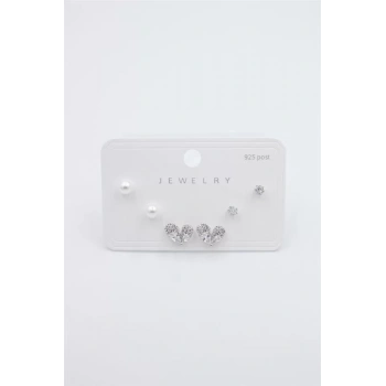 Çoklu Set Küpe - Gümüş