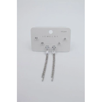 Çoklu Set Küpe - Gümüş