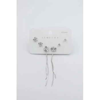 Çoklu Set Küpe - Gümüş