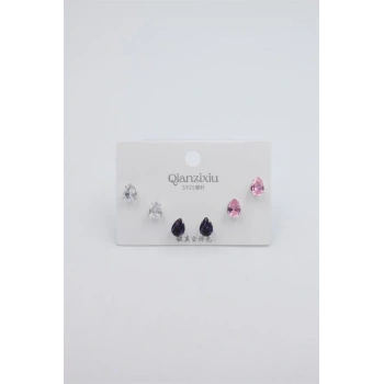 Çoklu Set Küpe - Gümüş