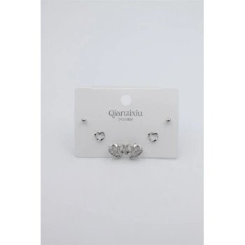 Çoklu Set Küpe - Gümüş