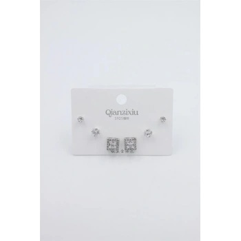 Çoklu Set Küpe - Gümüş