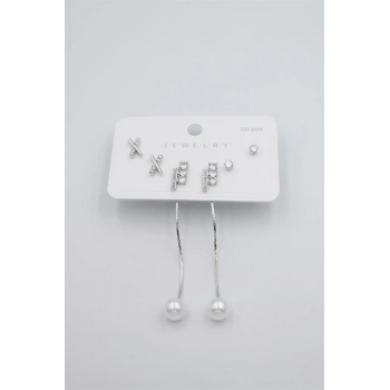 Çoklu Set Küpe - Gümüş