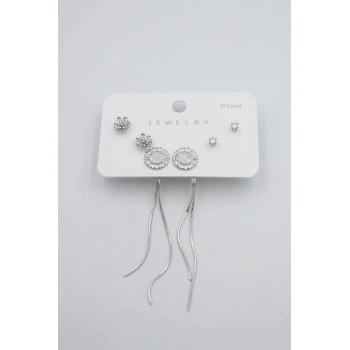 Çoklu Set Küpe - Gümüş