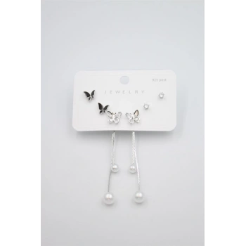 Çoklu Set Küpe - Gümüş