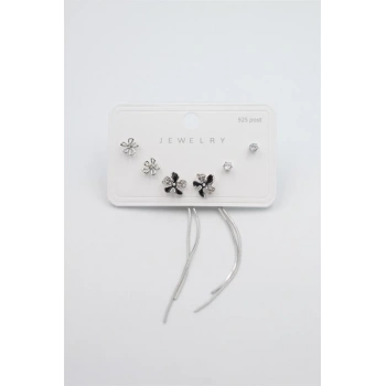 Çoklu Set Küpe - Gümüş