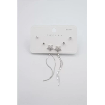 Çoklu Set Küpe - Gümüş