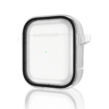 Airpods 4 (4.nesil) Shiny Şeffaf Kılıf - Siyah