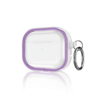 Airpods Pro 2 (2.nesil) Shiny Şeffaf Kılıf - Mor