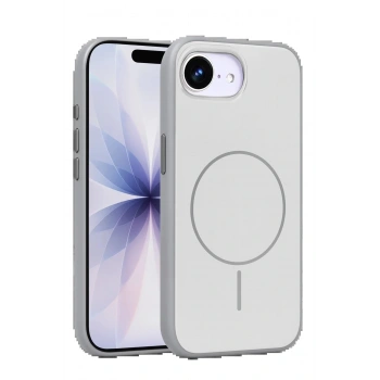 Apple iPhone 16E Neva Magsafe Kapak - Gri