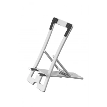 CM23 Ayarlanabilir Katlanabilir Masaüstü Telefon Tutucu - Gümüş