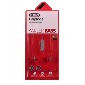 KR-204 Kablolu Kulaklık - Kırmızı