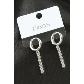 Çubuk Zirkon Taşlı Küpe