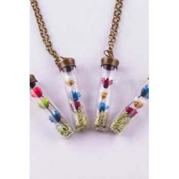 Çuvuk Mantar Tıpalı Fanus Canlı Kolye