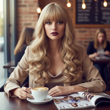 Dalgalı Perçemli Uzun Fiber Sentetik Peruk - Balköpüğü