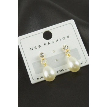 Damla İnci Taşlı Küpe