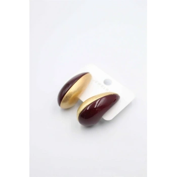 Damla Küpe - Bordo