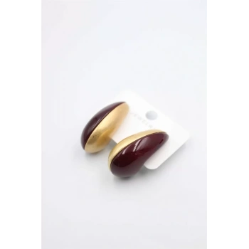 Damla Küpe - Bordo