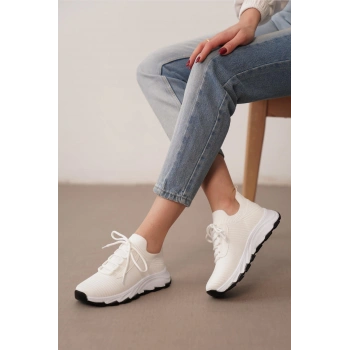 Darlene Beyaz Triko Spor Ayakkabı