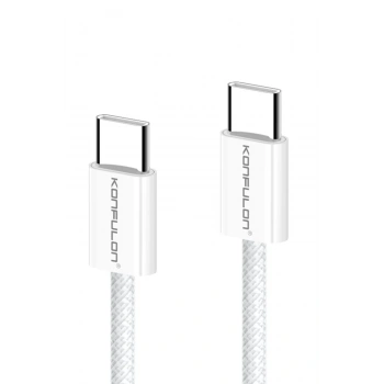 DC82 1M 60W Type-C to Type-C PD Hızlı Şarj Kablo - Beyaz