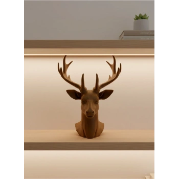 Dekoratif Kahverengi Geyik Biblo Salon Ve Raf Dekoru