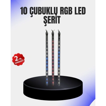 Dekoratif Led Meteor Işık 10’lu Çubuk Seti